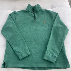 Ralph Lauren Heather Green 1/4 Zip Sweater szXL